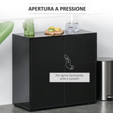 easycomfort easycomfort mobiletto multiuso per casa e ufficio con 2 cassetti e 2 armadietti apertura a pressione 79x36x74cm