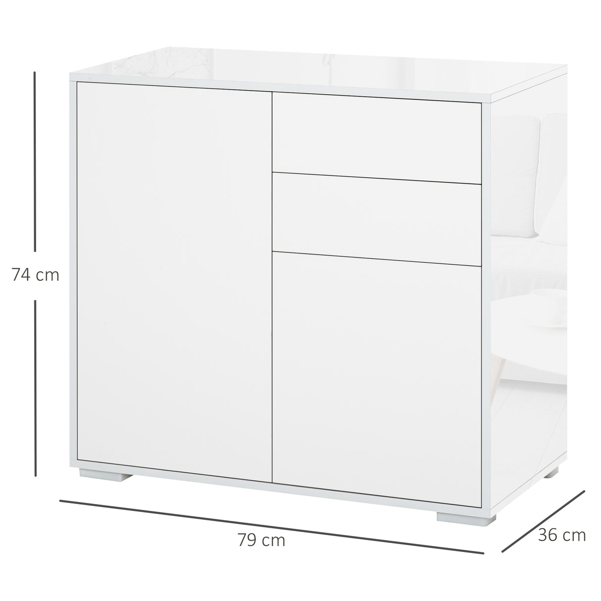 easycomfort easycomfort mobiletto armadietto multiuso 2 cassetti e 2 armadietti apertura a pressione mobile per soggiorno cucina ufficio