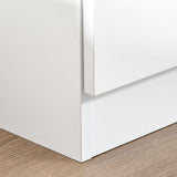 easycomfort easycomfort mobile dispensa multiuso con 2 armadietti e mensole regolabili legno truciolare 59x31x155cm bianco