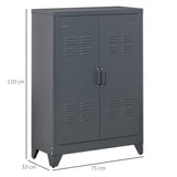 easycomfort easycomfort mobiletto multiuso a 2 ante stile industriale armadietto metallico per casa e garage grigio