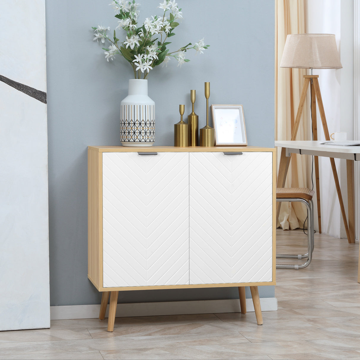 easycomfort easycomfort mobile multiuso moderno in truciolato e legno di pino con ripiano interno regolabile su 3 livelli 77x35x77 5 cm