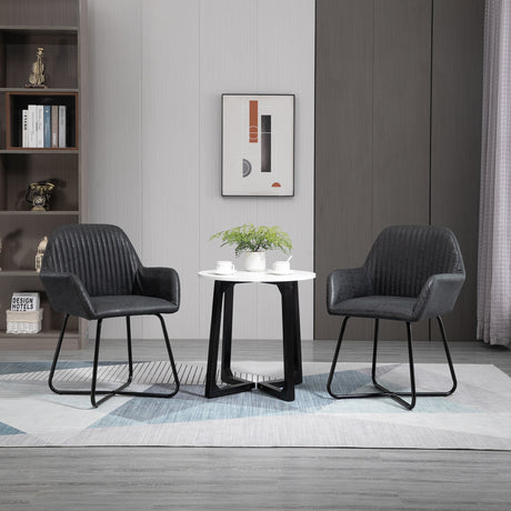 easycomfort easycomfort set 2 sedie moderne per sala da pranzo cucina o soggiorno sedie imbottite in similpelle marrone 60x56 5x85cm