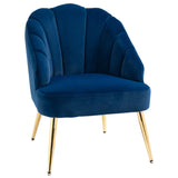 easycomfort easycomfort poltrona in velluto imbottita con schienale a conchiglia per camera e salotto 63x65x84cm