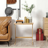 easycomfort easycomfort tavolino da divano a forma di c in legno di bambu con piano inclinabile su 5 livelli 60x33x67cm