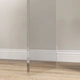 easycomfort easycomfort tavolino da salotto in acrilico a u con bordi lisci e angoli arrotondati 53 5x30 5x53 5 cm trasparente