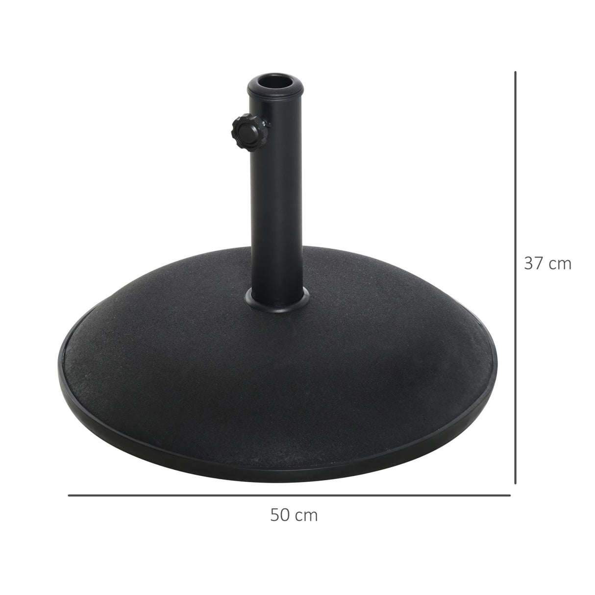 easycomfort easycomfort base per ombrellone da giardino in cemento per ombrelloni con palo di 35mm 38mm 48mm nero 50x37cm