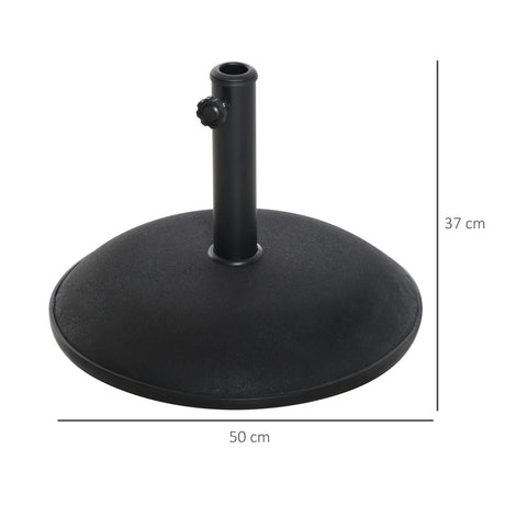 easycomfort easycomfort base per ombrellone da giardino in cemento per ombrelloni con palo di 35mm 38mm 48mm nero 50x37cm