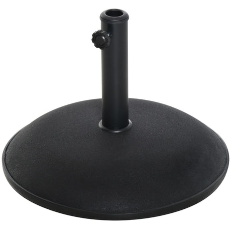 easycomfort easycomfort base per ombrellone da giardino in cemento per ombrelloni con palo di 35mm 38mm 48mm nero 50x37cm