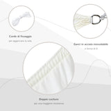 easycomfort easycomfort vela ombreggiante rettangolare tenda da sole in poliestere 3x4m bianco crema