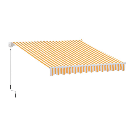 easycomfort tenda da sole da esterno balcone a parete avvolgibile impermeabile arancione e bianco 3 2.5m