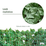 easycomfort rotolo di siepe artificiale per balcone e giardino in pe anti uv con foglie verde scuro 300x100cm