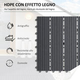 easycomfort easycomfort piastrelle da giardino incastrabili set da 11 mattonelle per esterno pavimentazione giardino grigio 30x30x2.2cm