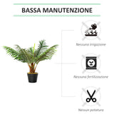 easycomfort easycomfort palma in plastica decorativa pianta tropicale finta con vaso