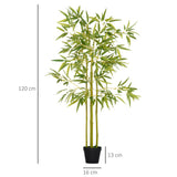easycomfort bambu in vaso artificiale pianta finta decorazione per interno ed esterno altezza 120cm verde