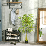 easycomfort bambu in vaso artificiale pianta finta decorazione per interno ed esterno altezza 120cm verde