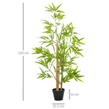 easycomfort set 2 piante di bambu artificiali in vaso da 120cm per interni ed esterni