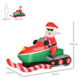 easycomfort easycomfort babbo natale gonfiabile su motoslitta con luci led integrate decorazione natalizia da esterno verderosso