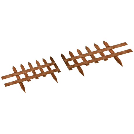easycomfort staccionata in legno di pino da 12 pezzi per aiuole giardino e orto altezza 34cm