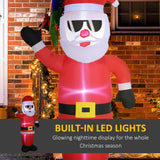 easycomfort easycomfort babbo natale gonfiabile con occhiali da sole luci led e gonfiatore incluso 89x44x178cm