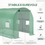 easycomfort easycomfort serra con tetto arrotondato in pe 3.5x2x2m