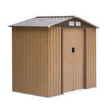 easycomfort cabina casetta da giardino porta utensili in lamiera di acciaio 213x127x185cm