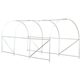 easycomfort easycomfort serra tunnel con struttura in acciaio zincato e telo in polietilene 6 finestre avvolgibili bianco 4 x 2 x 2 m
