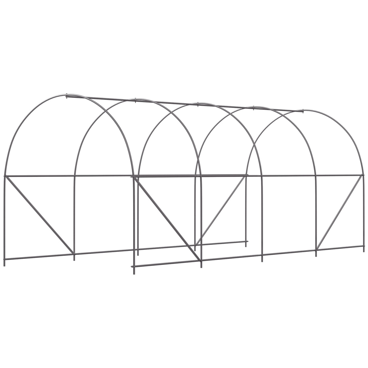 easycomfort easycomfort serra tunnel con struttura in acciaio zincato e telo in polietilene 6 finestre avvolgibili bianco 5 x 2 x 2 m