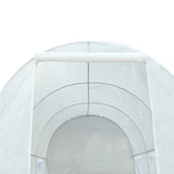 easycomfort easycomfort serra da giardino a tunnel per piante in pe con tubi in ferro bianco 450x200x200cm