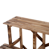 easycomfort easycomfort scaletta fioriera portavasi da giardino a 3 ripiani in legno di abete 80x80x80cm