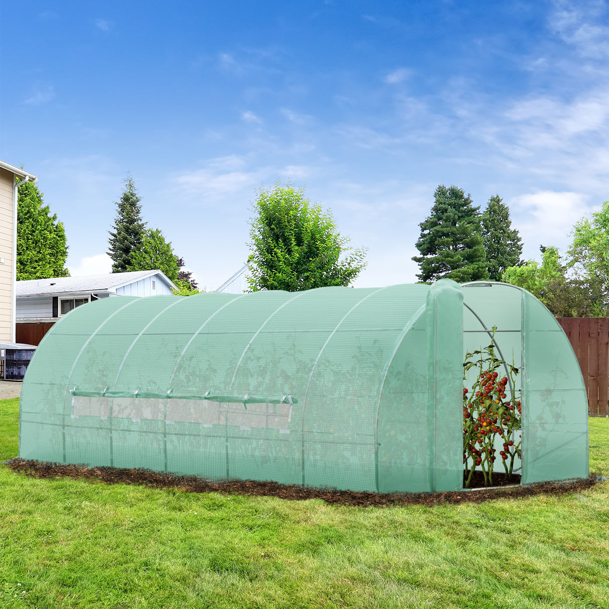 easycomfort easycomfort serra da giardino a tunnel per coltivazaione piante in pe 600300200cm ean 8054144133676