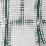 easycomfort serra da giardino con copertura in pe rinforzato e telaio in acciaio 180x90x90cm bianco
