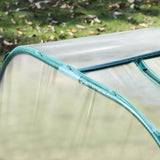 easycomfort serra a tunnel in acciaio e pvc impermeabile e anti uv con 4 porte a cerniera 395x100x80 cm