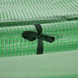 easycomfort easycomfort serra da giardino a tunnel in acciaio e plastica pp con porte avvolgibili 295x100x80 cm verde