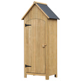 easycomfort easycomfort casetta porta attrezzi da giardino in legno impermeabile con porte e mensole