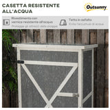 easycomfort casetta da giardino in legno di abete impermeabile capanno attrezzi da esterno 75x56x115cm