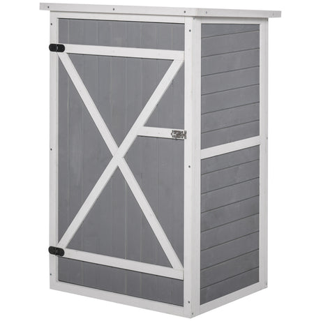 easycomfort casetta da giardino in legno di abete impermeabile capanno attrezzi da esterno 75x56x115cm