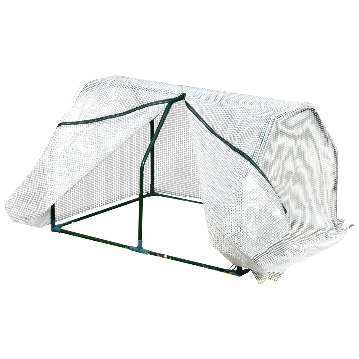 easycomfort mini serra da giardino e balcone in plastica pe e acciaio con chiusura a zip 99x71x60 cm