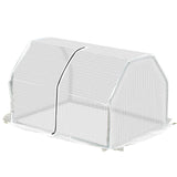 easycomfort mini serra da giardino e balcone in plastica pe e acciaio con chiusura a zip 99x71x60 cm
