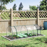 easycomfort oustunny serra da giardino con porte anteriori a cerniera in acciaio e pvc 250x100x80 cm