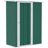 easycomfort casetta porta attrezzi capanno in acciaio impermeabile 142x84x189cm