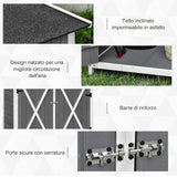 easycomfort easycomfort casetta in legno da giardino con 2 ante armadio da esterno porta attrezzi da giardino con uno sgabello 139x75x147160cm