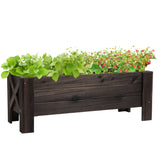 easycomfort easycomfort fioriera da esterno portapiante vaso per orto rialzato in legno