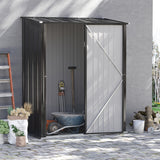 easycomfort easycomfort casetta da giardino porta utensili in lamiera acciaio con serratura 161 5x94 5x196cm nero