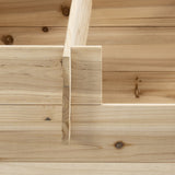 easycomfort fioriera in legno di abete a 3 livelli cassetta per orto rialzato da esterno 120x100x54cm