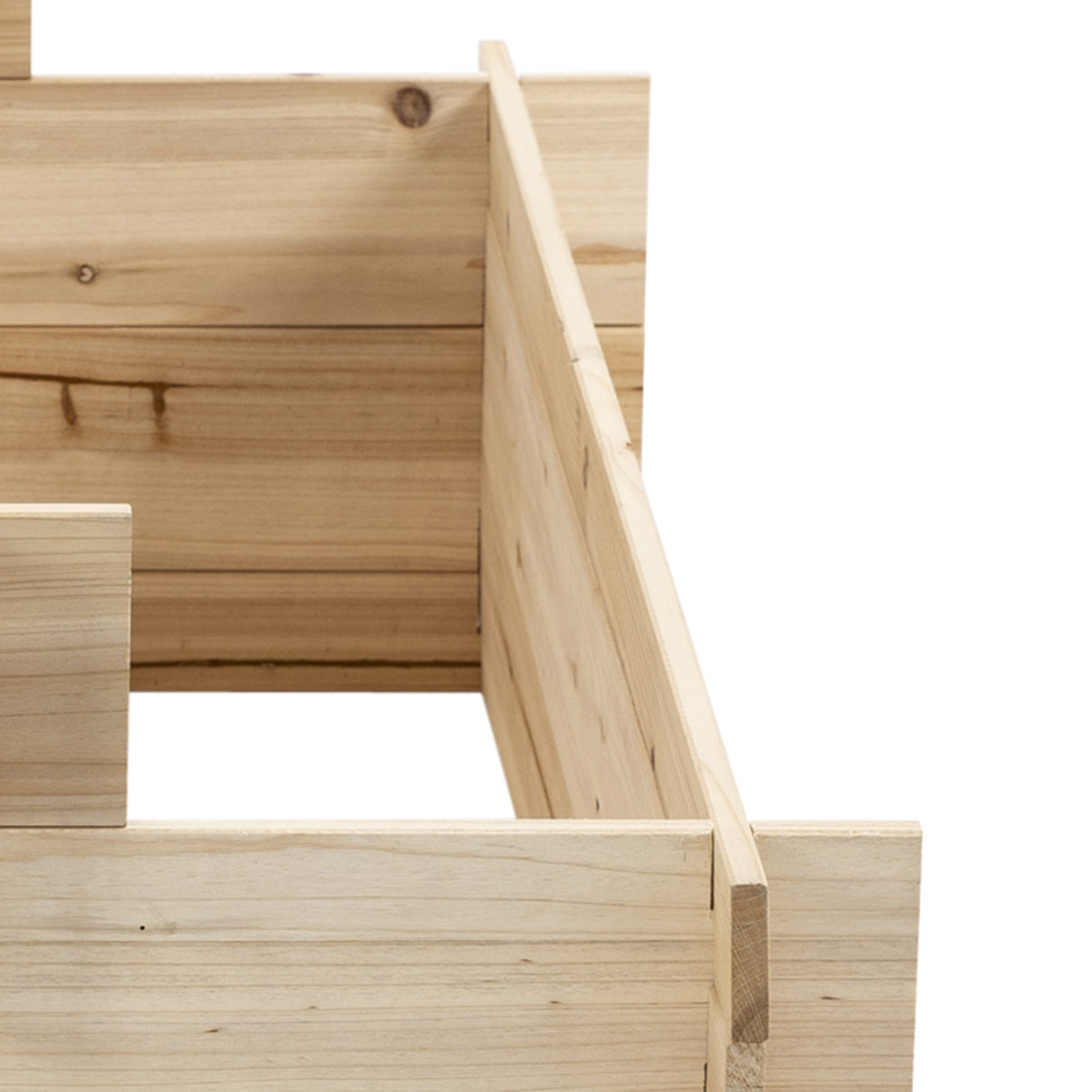 easycomfort fioriera in legno di abete a 3 livelli cassetta per orto rialzato da esterno 120x100x54cm