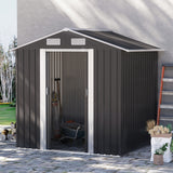 easycomfort capanno da giardino 2x1.5x1.9m in acciaio zincato doppia porta scorrevole e 4 prese d aria