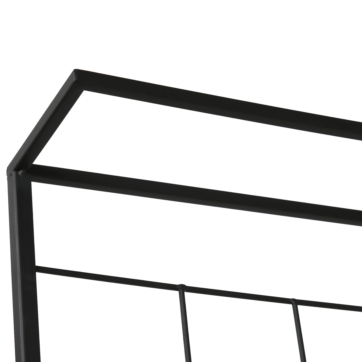 easycomfort easycomfort scaffale portapiante con 3 ripiani e pannello verticale per piante rampicanti in metallo nero