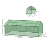 easycomfort easycomfort serra piccola per giardino e balcone con finestre e copertura in pe 180x90x70cm verde