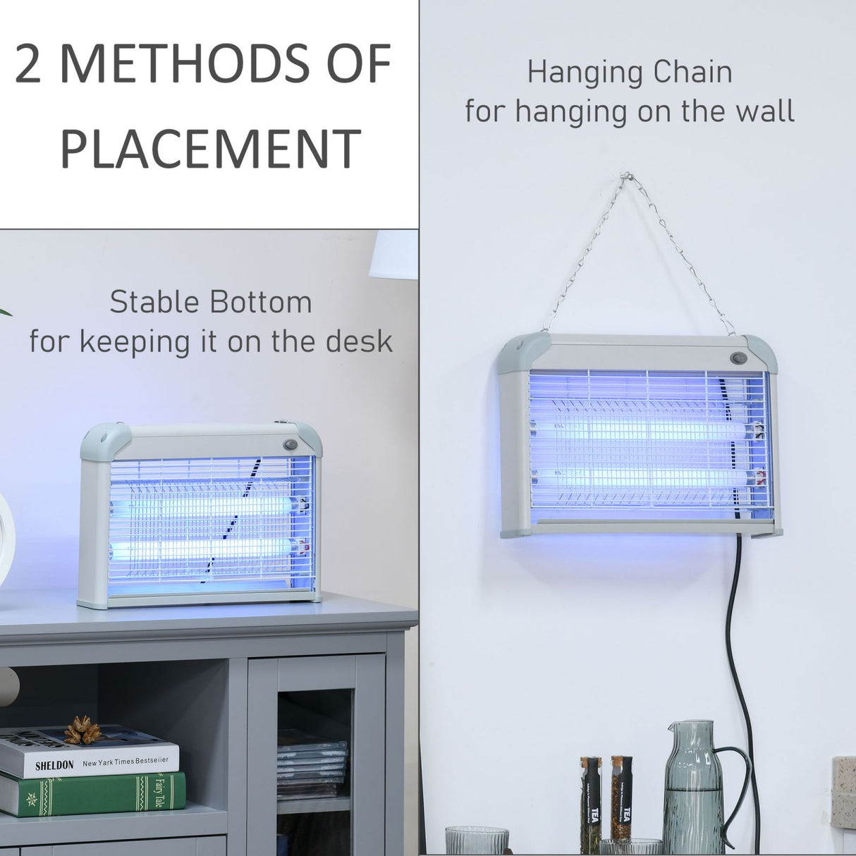 easycomfort easycomfort zanzariera elettrica 20w elettroinsetticida da esterno e interno con lampada antizanzare a led per 60m