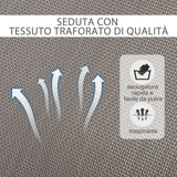 easycomfort easycomfort sedia a dondolo in texilene zero gravity grigio 154x80x84cm